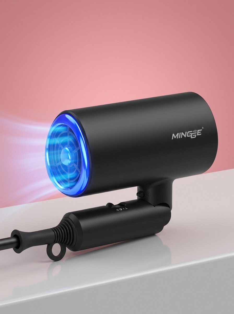 Foldable Hair Dryer 1800W Blue Light - hero