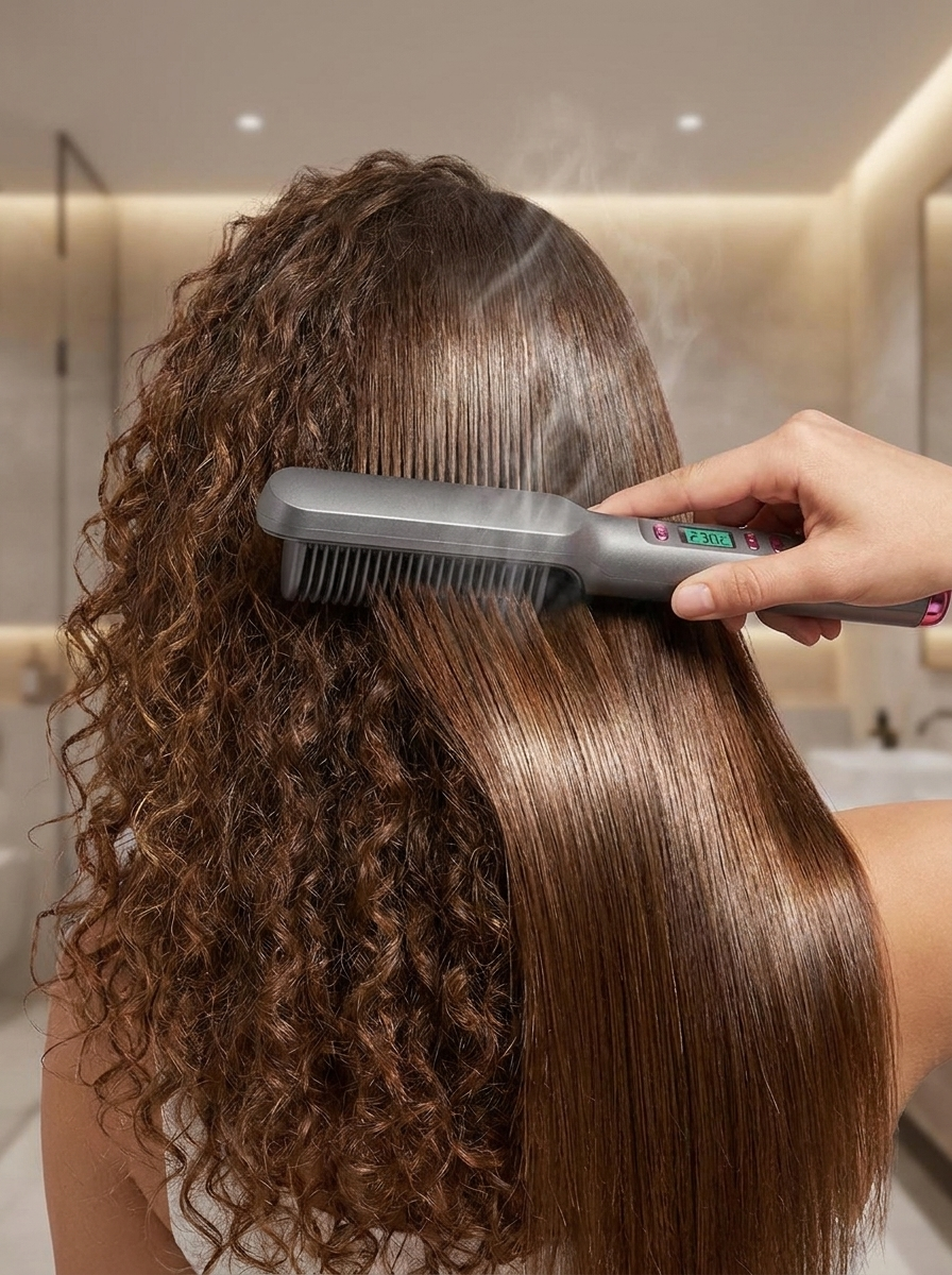 Electric Hot Comb Hair Straightener - lifestyle