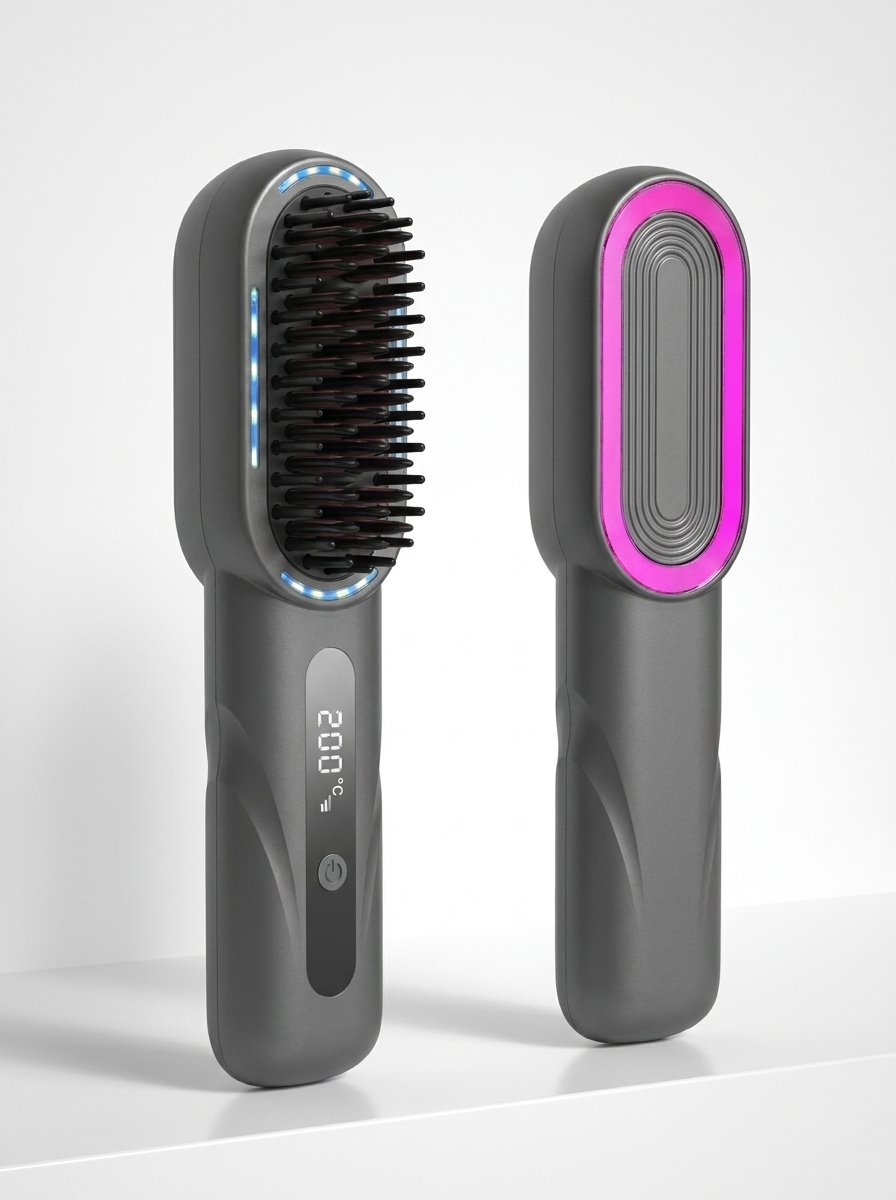 Wireless Heated Hair Straightener Comb - hero
