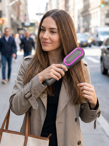 Wireless Heated Hair Straightener Comb - lifestyle