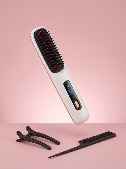 Cordless Hair Straightener Brush - hero