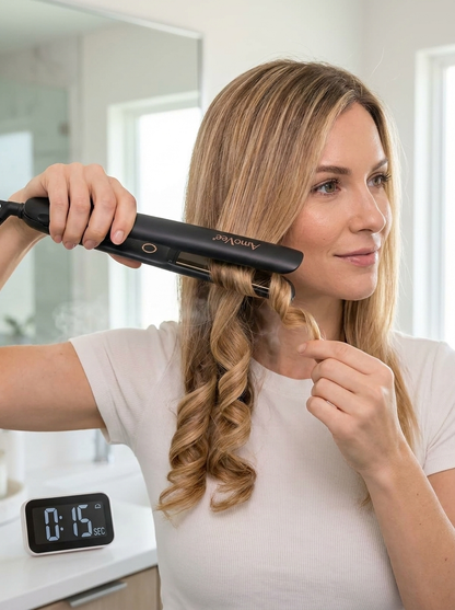 2-in-1 Hair Straightener and Curler 15s - lifestyle