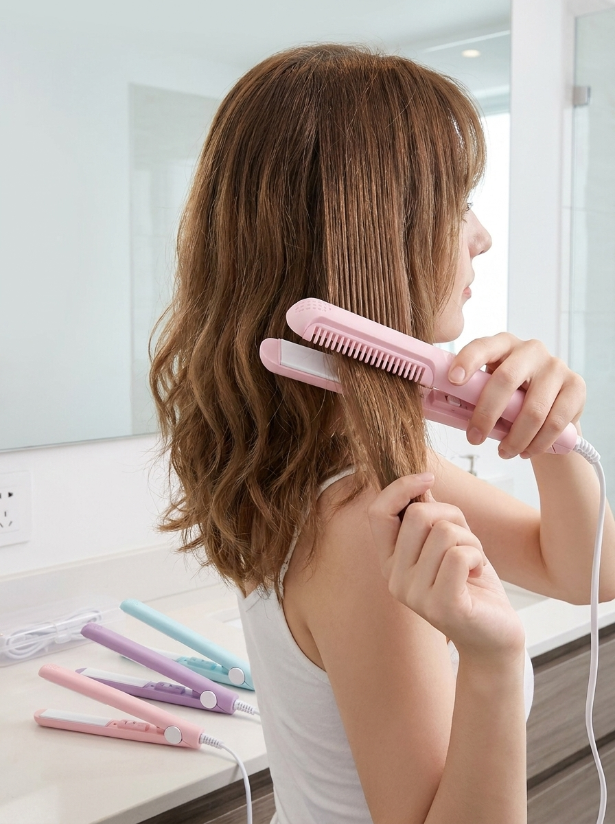 3-in-1 Hair Iron Straightening Hot Comb - lifestyle