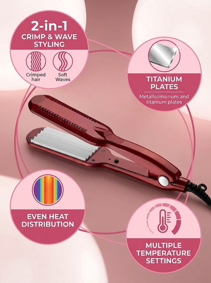 Rosétek Titanium Crimping & Wave Iron - infographic
