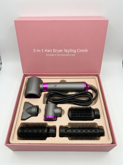 5-in-1 Hair Dryer Styling Comb - packaging