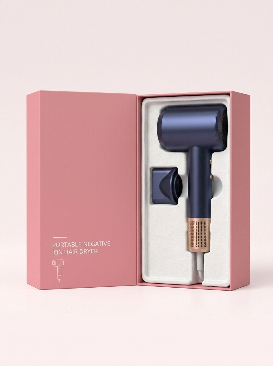Portable Negative Ion Hair Dryer - packaging
