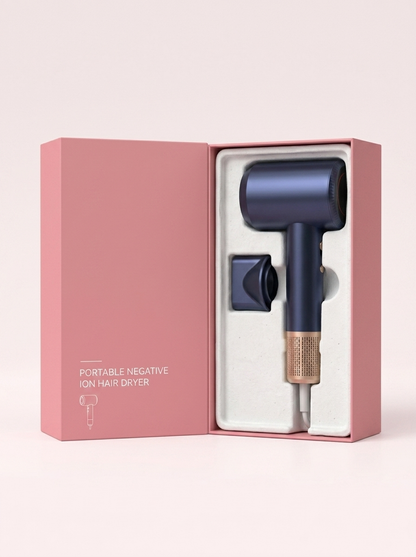 Portable Negative Ion Hair Dryer - packaging