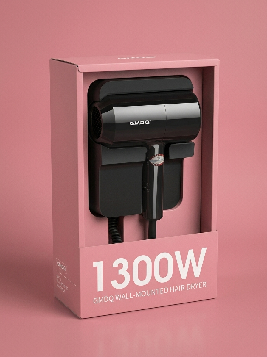 Wall-Mounted Hair Dryer 1300W 110V/220V - packaging