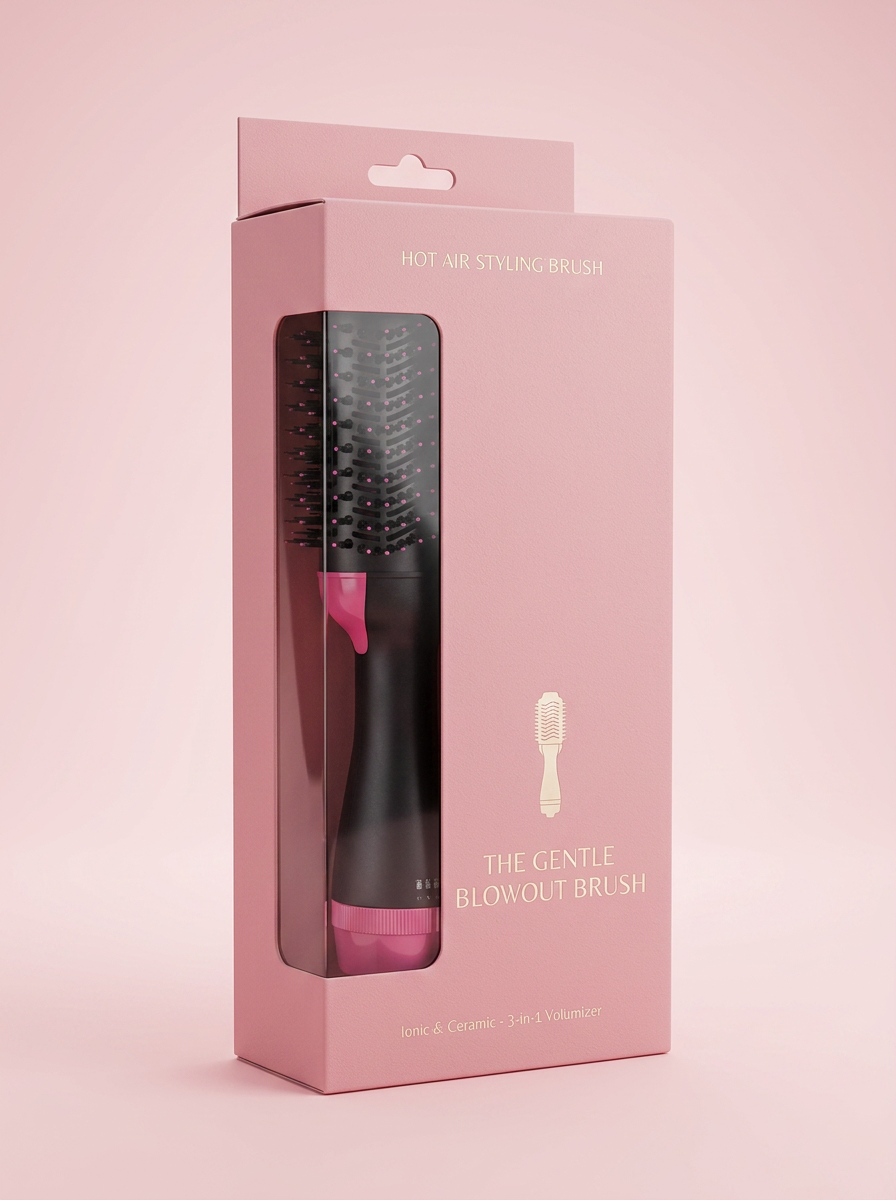 BLUTOOL Hot Air Brush Hair Dryer - packaging