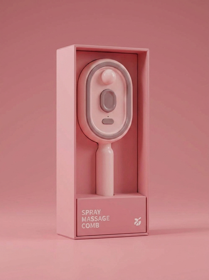Spray Massage Comb with Red Light - packaging