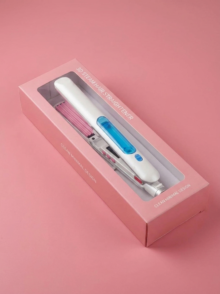 3D Steam Hair Straightener Flat Iron - packaging