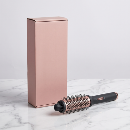 Electric curling comb hair roller with plain pink retail box