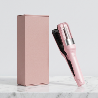 Cordless split end trimmer with plain pink retail box